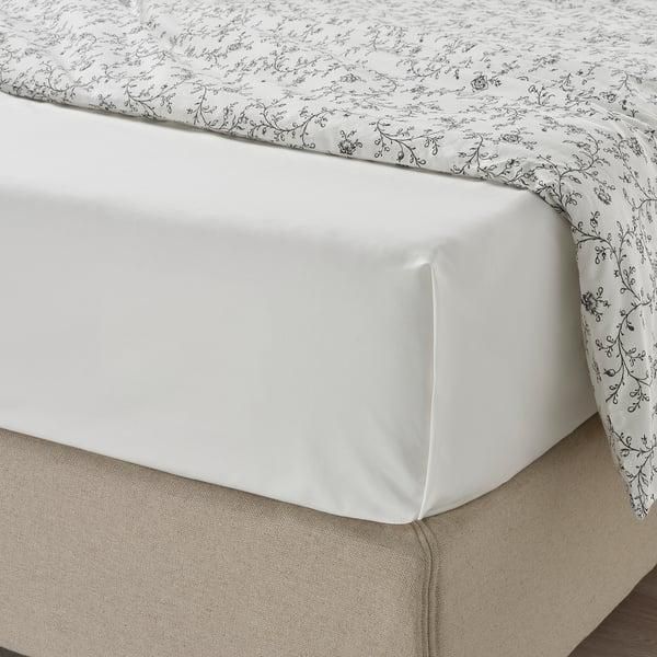 Простирадло на резинці IKEA ULLVIDE 150х260 см Біле 103.369.88 103.369.88 ➜ Пакуємо МИ📦 фото