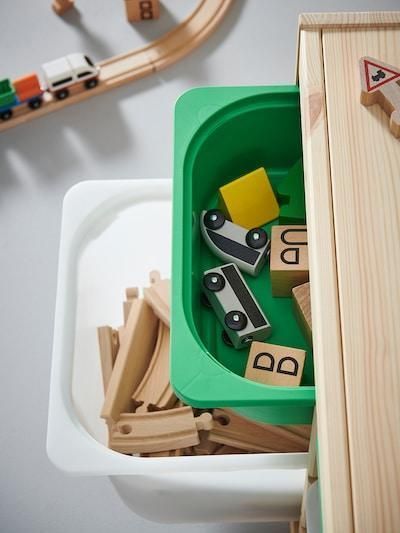 Набор поездов и путей IKEA LILLABO (ИКЕА ЛИЛЛАБО). 20330066. 45 предметов 203.300.66 ➜ Пакуємо МИ📦 фото