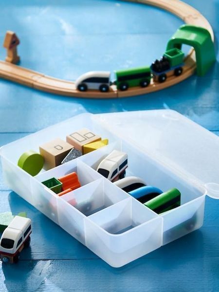 Набор поездов и путей IKEA LILLABO (ИКЕА ЛИЛЛАБО). 20330066. 45 предметов 203.300.66 ➜ Пакуємо МИ📦 фото