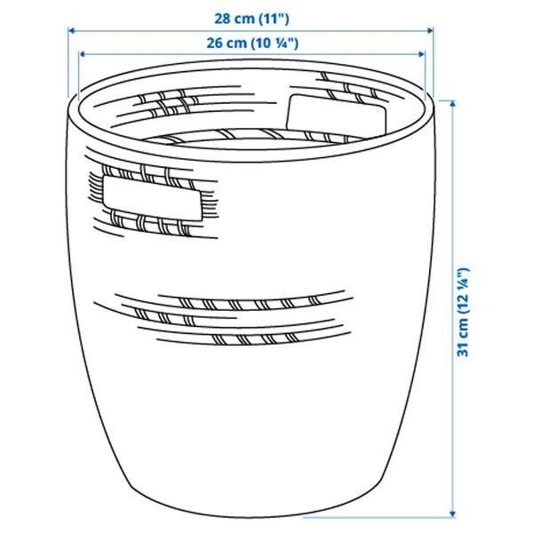 Горщик для квітів IKEA RÅGKORN Діаметр - 24 см Для дому / вулиці 004.075.56 004.075.56 ➜ Пакуємо МИ📦 фото Горщик для квітів IKEA RÅGKORN Діаметр - 24 см Для дому / вулиці 004.075.56 004.075.56 ➜ Пакуємо МИ📦 фото