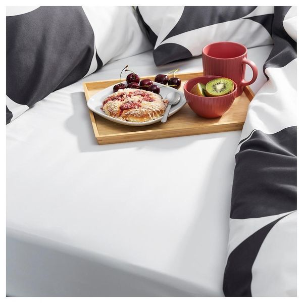 Простирадло на резинці IKEA BRUKSVARA 90x200 см Біла 005.746.06 005.746.06 ➜ Пакуємо МИ📦 фото