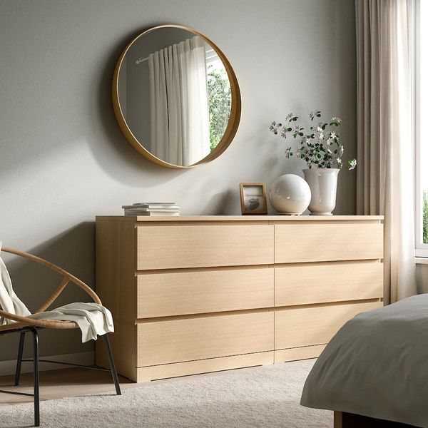 Зеркало IKEA STOCKHOLM Диаметр - 80 см Светло-коричневое 905.915.88 905.915.88 ➜ Пакуємо МИ📦 фото