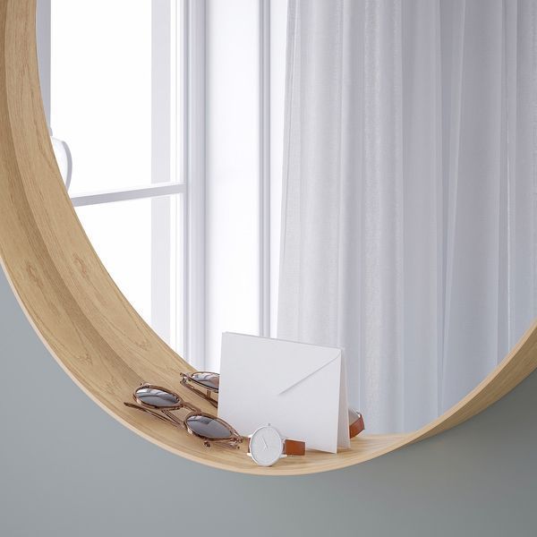 Зеркало IKEA STOCKHOLM Диаметр - 80 см Светло-коричневое 905.915.88 905.915.88 ➜ Пакуємо МИ📦 фото