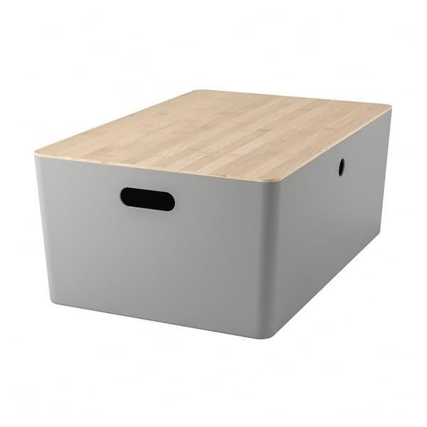 Контейнер с крышкой IKEA KUGGIS 37x54x21 см Светло-серый / бамбук 295.968.15 295.968.15 ➜ Пакуємо МИ📦 фото Контейнер с крышкой IKEA KUGGIS 37x54x21 см Светло-серый / бамбук 295.968.15 295.968.15 ➜ Пакуємо МИ📦 фото