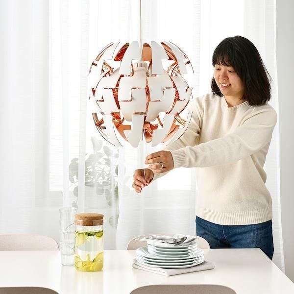 Підвісний світильник IKEA PS 2014 (ІКЕА ПС 2014). Білий/мідь. 103.114.88 103.114.88 ➜ Пакуємо МИ📦 фото