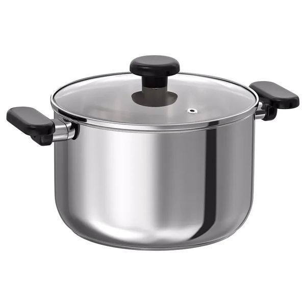 Кастрюля с крышкой IKEA MIDDAGSMAT 80463713 Стальная 804.637.13 ➜ Пакуємо МИ📦 фото Кастрюля с крышкой IKEA MIDDAGSMAT 80463713 Стальная 804.637.13 ➜ Пакуємо МИ📦 фото