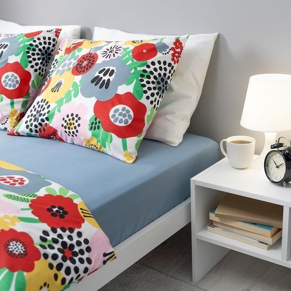Простирадло на резинці IKEA BRUKSVARA 160x200 см Блакитне 605.786.49 605.786.49 ➜ Пакуємо МИ📦 фото