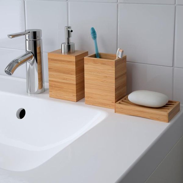 Підставка для зубних щіток IKEA DRAGAN Бамбукова 302.714.91 302.714.91 ➜ Пакуємо МИ📦 фото