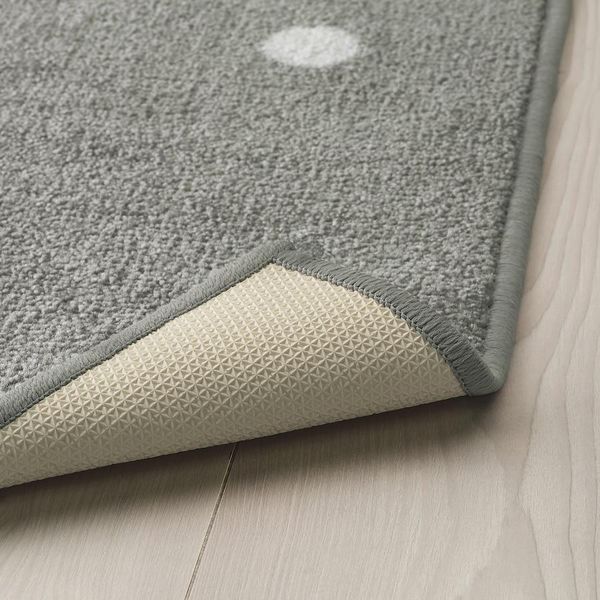 Ковер IKEA LEN 133x160 см Серый в горошек 905.890.43 905.890.43 ➜ Пакуємо МИ📦 фото