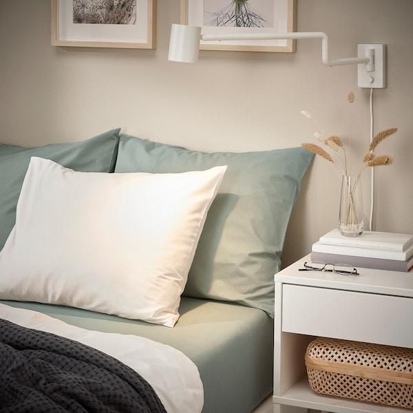 Простирадло IKEA DVALA 90х200 см Сіро-зелене 505.496.43 505.496.43 ➜ Пакуємо МИ📦 фото Простирадло IKEA DVALA 90х200 см Сіро-зелене 505.496.43 505.496.43 ➜ Пакуємо МИ📦 фото