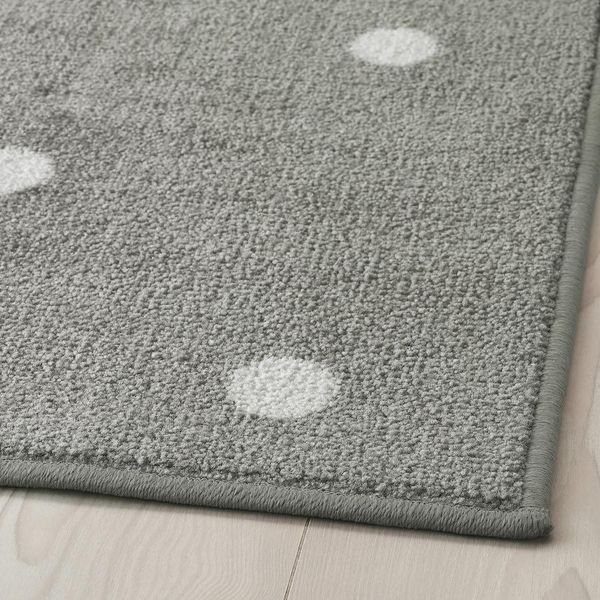 Ковер IKEA LEN 133x160 см Серый в горошек 905.890.43 905.890.43 ➜ Пакуємо МИ📦 фото