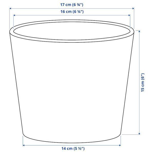 Горшок для цветов IKEA SOJAB&Ouml;NA Диаметр - 15 см Белый 705.335.75 705.335.75 ➜ Пакуємо МИ📦 фото