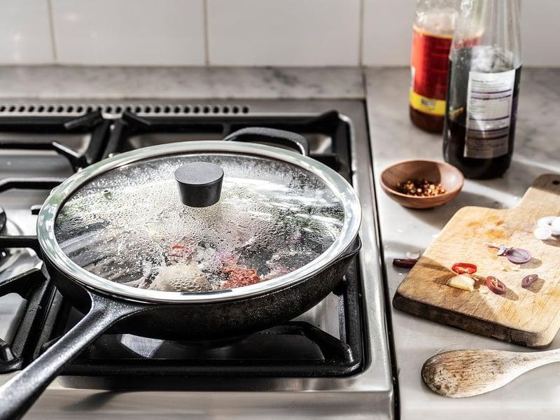 Крышка для сковороды IKEA KLOCKREN Диаметр - 25 см Стеклянная 004.590.22 004.590.22 ➜ Пакуємо МИ📦 фото