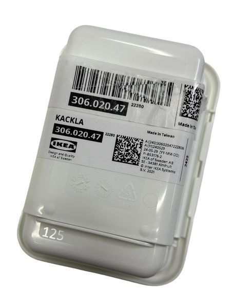 Контейнер выдвижной IKEA KACKLA 13-18x9 см Белый 306.020.47 306.020.47 ➜ Пакуємо МИ📦 фото