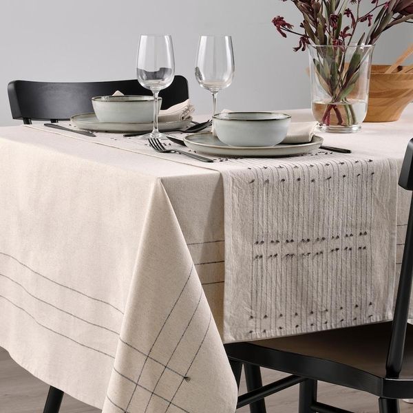 Доріжка на стіл (скатертина) IKEA VÅRARV 35x150 см Натуральна/сіра 205.458.54 205.458.54 ➜ Пакуємо МИ📦 фото Доріжка на стіл (скатертина) IKEA VÅRARV 35x150 см Натуральна/сіра 205.458.54 205.458.54 ➜ Пакуємо МИ📦 фото