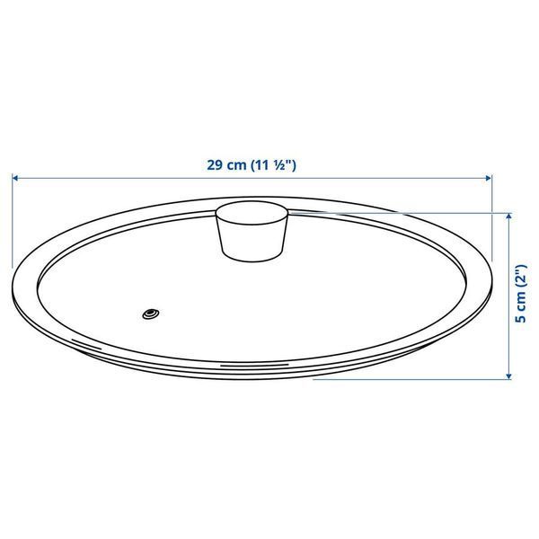 Крышка для сковороды IKEA KLOCKREN Диаметр - 29 см Стеклянная 204.492.06 204.492.06 ➜ Пакуємо МИ📦 фото
