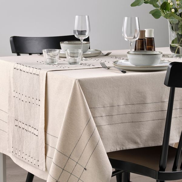 Доріжка на стіл (скатертина) IKEA VÅRARV 35x150 см Натуральна/сіра 205.458.54 205.458.54 ➜ Пакуємо МИ📦 фото Доріжка на стіл (скатертина) IKEA VÅRARV 35x150 см Натуральна/сіра 205.458.54 205.458.54 ➜ Пакуємо МИ📦 фото