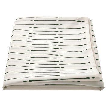 Скатерть IKEA TUVIRIS 145x240 см Белая / темно-зеленая 805.708.45 805.708.45 ➜ Пакуємо МИ📦 фото