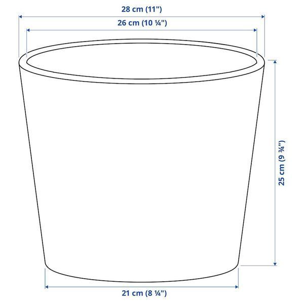 Горшок для цветов IKEA SOJAB&Ouml;NA Диаметр - 24 см Белый 405.335.86 405.335.86 ➜ Пакуємо МИ📦 фото