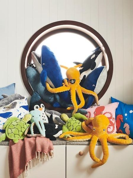Подушка детская IKEA BLAVINGAD (ИКЕА БЛАВИНГАД). 20528369. Черно-белая 205.283.69 ➜ Пакуємо МИ📦 фото