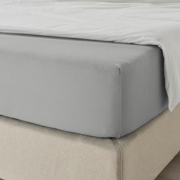 Простирадло IKEA DVALA 140х200 см Сіре 204.824.46 204.824.46 ➜ Пакуємо МИ📦 фото Простирадло IKEA DVALA 140х200 см Сіре 204.824.46 204.824.46 ➜ Пакуємо МИ📦 фото