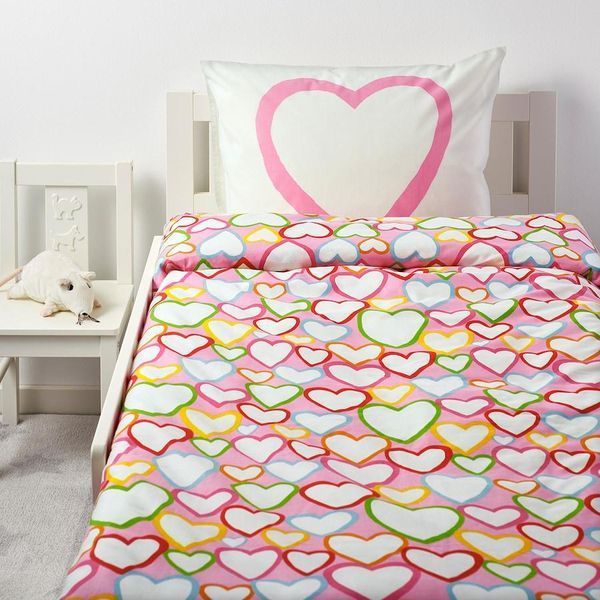 Набір постільної білизни IKEA VITAMINER HJÄRTA 150x200/50x60 см 2 предмети 801.632.91 801.632.91 ➜ Пакуємо МИ📦 фото Набір постільної білизни IKEA VITAMINER HJÄRTA 150x200/50x60 см 2 предмети 801.632.91 801.632.91 ➜ Пакуємо МИ📦 фото