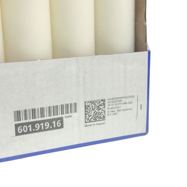 Набор cвечей IKEA JUBLA 20 штук Длина - 19 см 60191916 601.919.16 ➜ Пакуємо МИ📦 фото