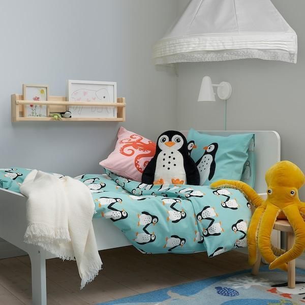 Подушка детская IKEA BLAVINGAD (ИКЕА БЛАВИНГАД). 20528369. Черно-белая 205.283.69 ➜ Пакуємо МИ📦 фото