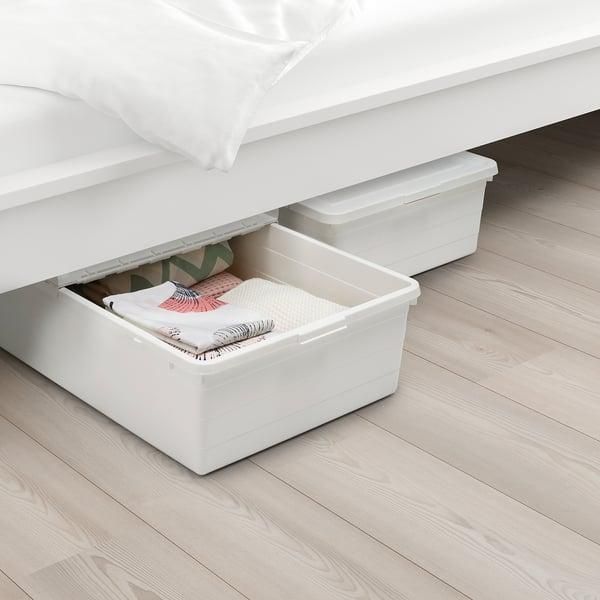Контейнер с крышкой на 2 отделения IKEA SOCKERBIT 50x77x19 см Белый 204.115.24 204.115.24 ➜ Пакуємо МИ📦 фото