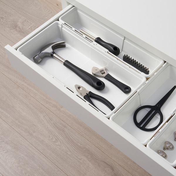 Контейнер выдвижной IKEA KACKLA 25-38x9 см Белый 906.020.49 906.020.49 ➜ Пакуємо МИ📦 фото