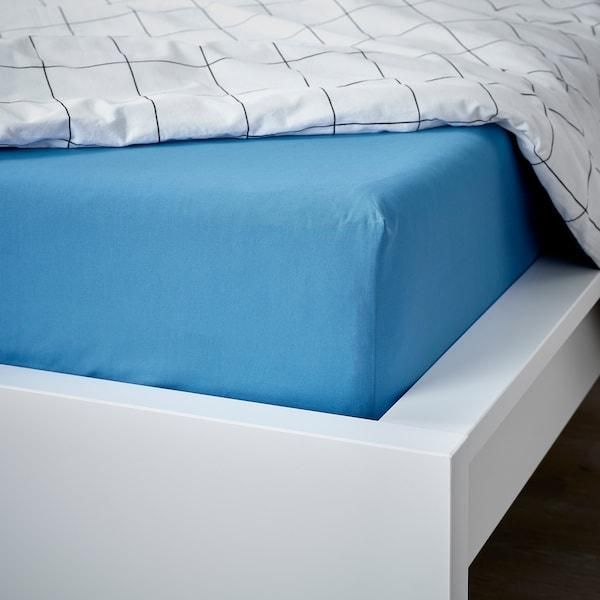 Простирадло IKEA DVALA 140х200 см Синє 805.757.01 805.757.01 ➜ Пакуємо МИ📦 фото Простирадло IKEA DVALA 140х200 см Синє 805.757.01 805.757.01 ➜ Пакуємо МИ📦 фото