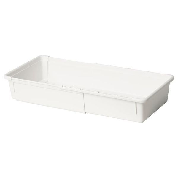 Контейнер выдвижной IKEA KACKLA 25-38x19 см Белый 706.020.50 706.020.50 ➜ Пакуємо МИ📦 фото