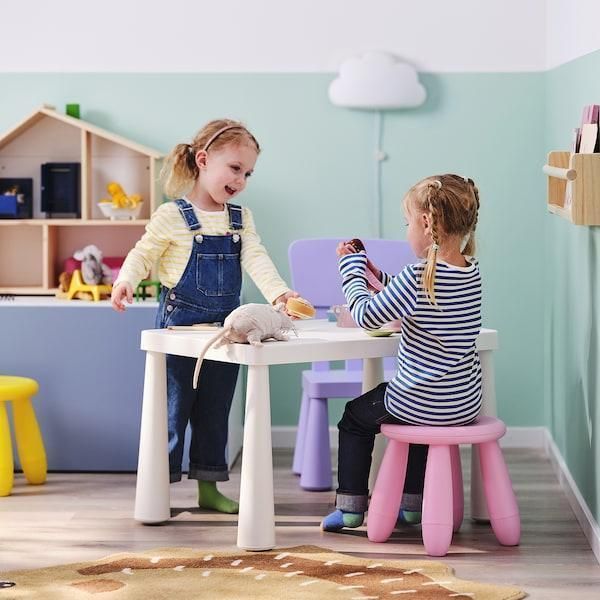 Табурет для детей IKEA MAMMUT Розовый 605.819.96 605.819.96 ➜ Пакуємо МИ📦 фото