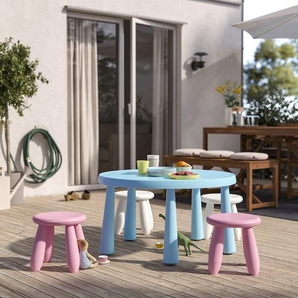 Табурет для детей IKEA MAMMUT Розовый 605.819.96 605.819.96 ➜ Пакуємо МИ📦 фото