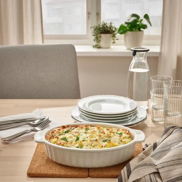 Форма для запекания IKEA POETISK Кремовая 32x21 см 805.138.74 805.138.74 ➜ Пакуємо МИ📦 фото