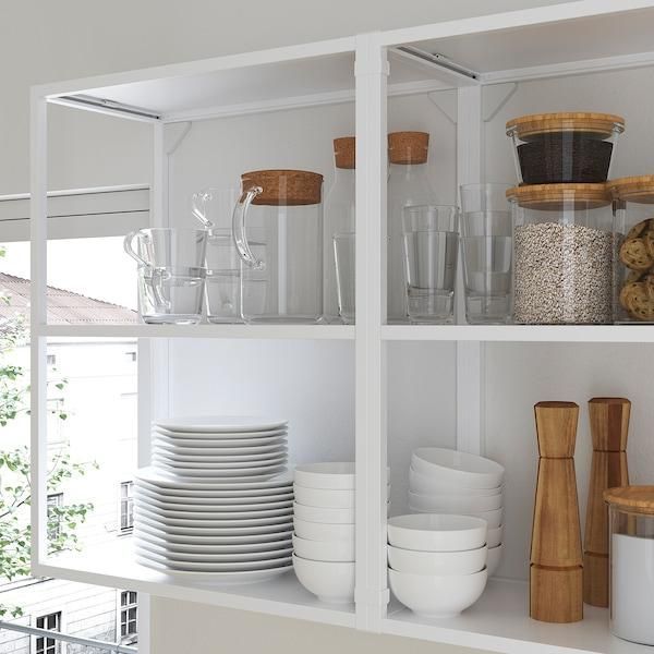 Настенный шкаф IKEA ENHET 40x30x75 см Белый 904.489.44 904.489.44 ➜ Пакуємо МИ📦 фото