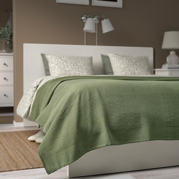 Покривало IKEA INDIRA 230х250 см Зелене 005.826.25 005.826.25 ➜ Пакуємо МИ📦 фото