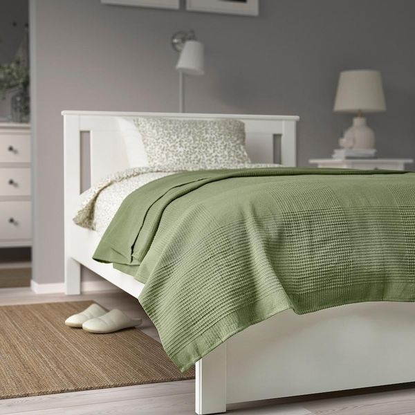 Покривало IKEA INDIRA 230х250 см Зелене 005.826.25 005.826.25 ➜ Пакуємо МИ📦 фото