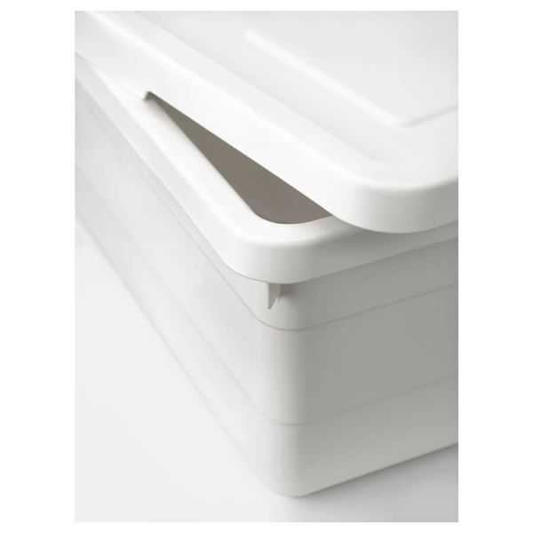 Контейнер с крышкой IKEA SOCKERBIT 38x25x15 см Белый 403.160.69 403.160.69 ➜ Пакуємо МИ📦 фото