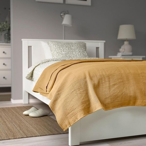 Покривало IKEA INDIRA 230х250 см Жовто-коричневе 005.826.30 005.826.30➜ Пакуємо МИ📦 фото