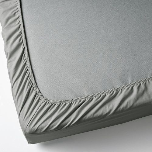 Простирадло IKEA DVALA 90х200 см Сіре 504.824.59 504.824.59 ➜ Пакуємо МИ📦 фото