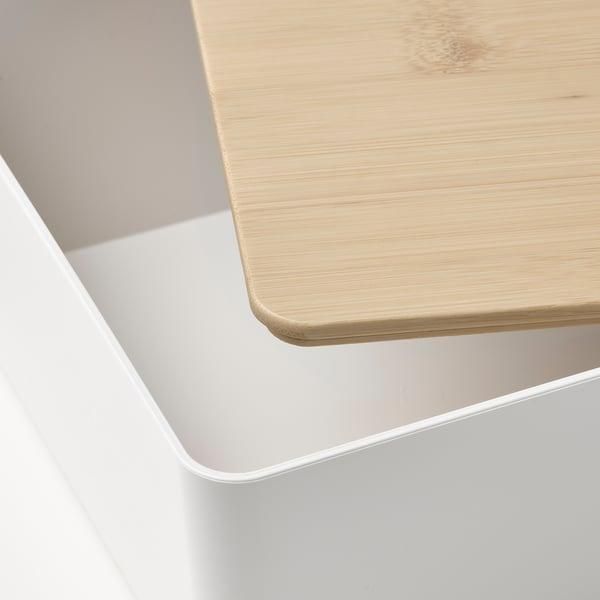 Контейнер с крышкой IKEA KUGGIS 18x26x8 см Белый / бамбук 795.612.86 795.612.86 ➜ Пакуємо МИ📦 фото