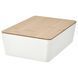 Контейнер с крышкой IKEA KUGGIS 18x26x8 см Белый / бамбук 795.612.86 795.612.86 ➜ Пакуємо МИ📦 фото 1