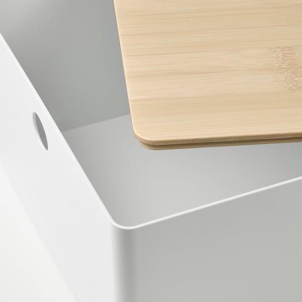 Контейнер с крышкой IKEA KUGGIS 18x26x15 см Белый / бамбук 295.612.84 295.612.84 ➜ Пакуємо МИ📦 фото