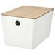 Контейнер с крышкой IKEA KUGGIS 18x26x15 см Белый / бамбук 295.612.84 295.612.84 ➜ Пакуємо МИ📦 фото 1